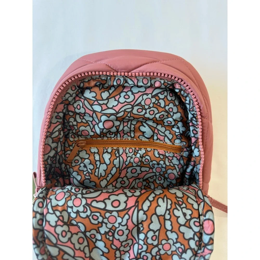 Vera Bradley Small Sling Backpack Quilted Performance Twill Rose Pink NWT